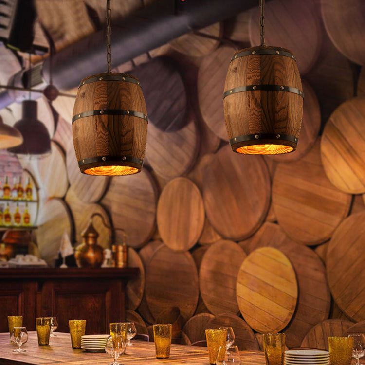 barrel wooden chandeliers