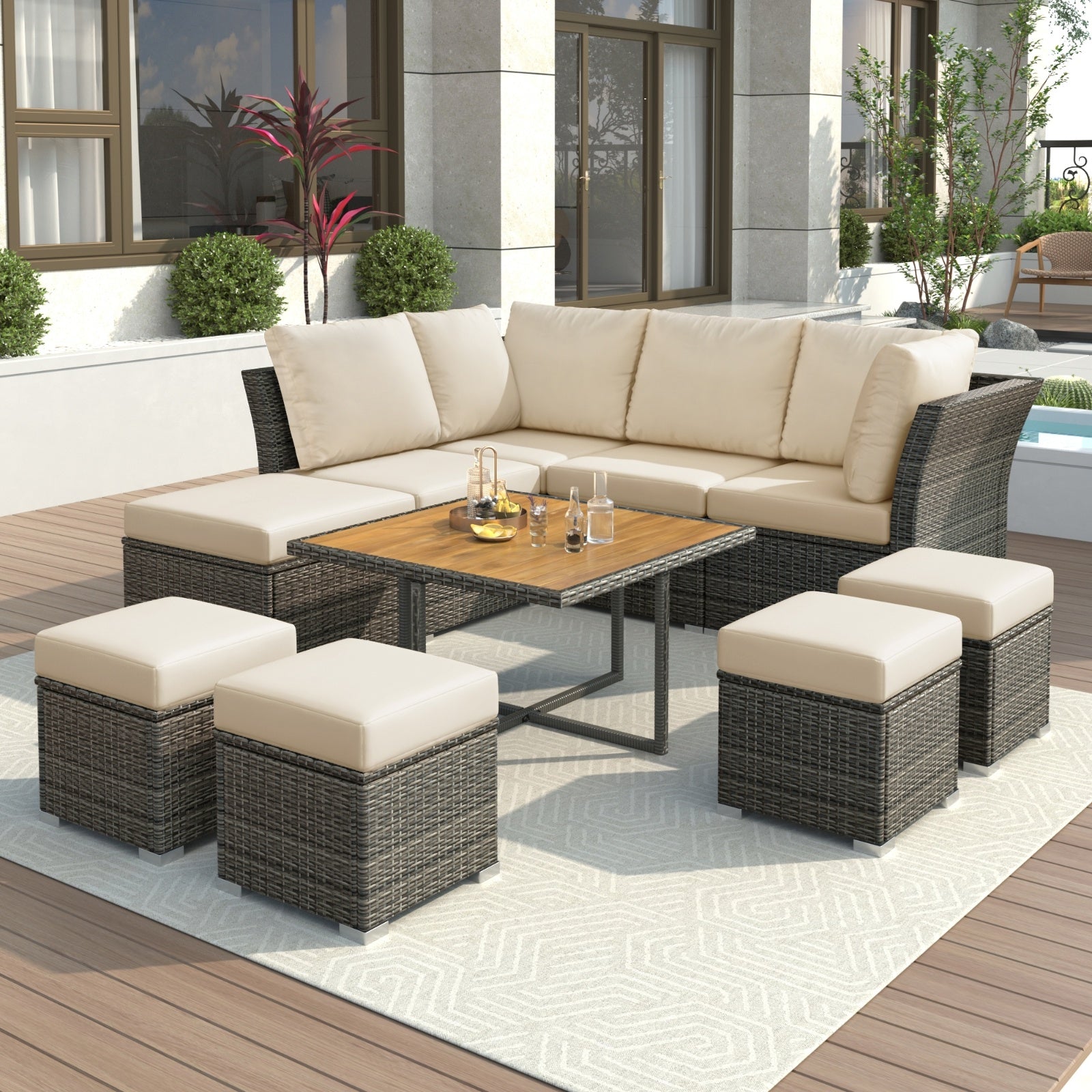Outdoor Conversation Coffee Table