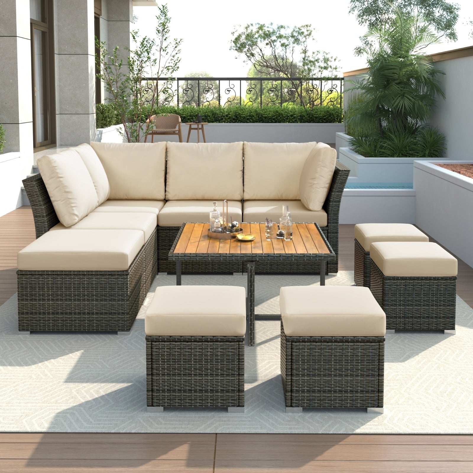 Outdoor Conversation Coffee Table